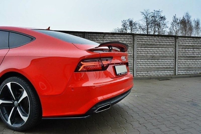 Achterzij Spoilers Audi A7 S-Line C7 FL Glanzend Zwart