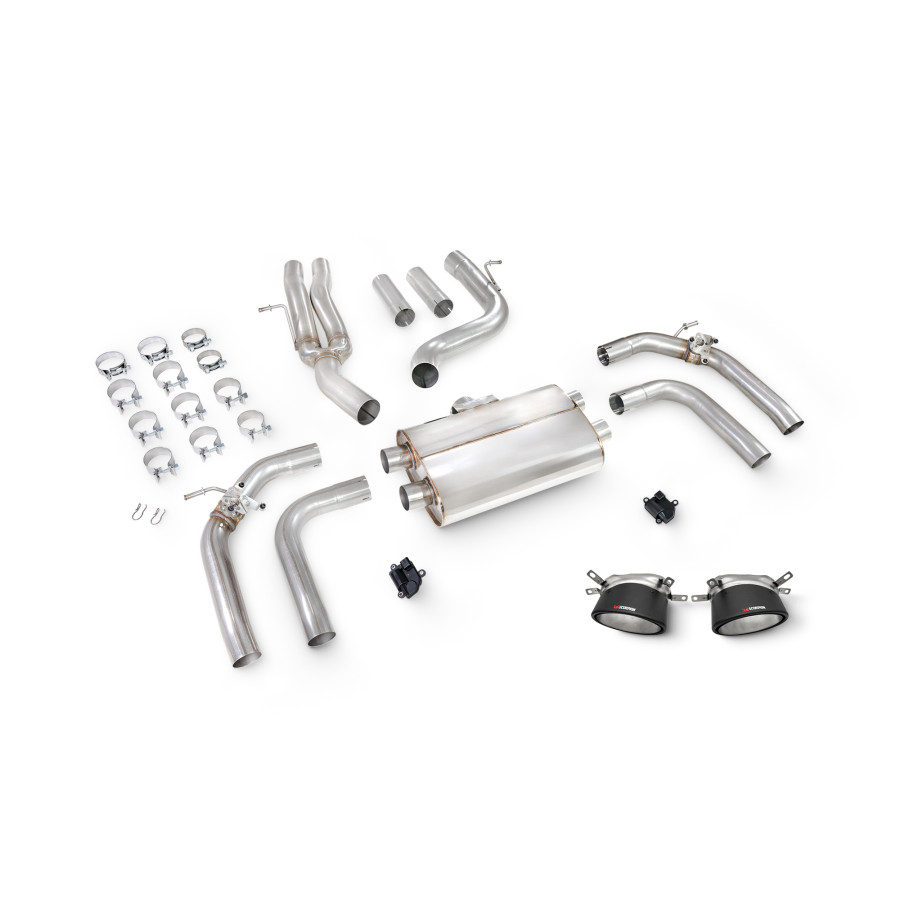 Audi RS3 8Y Saloon / Sedan 21 - Current ROW Non-GPF Model Non-Resonated Cat/GPF-back system with elec valves