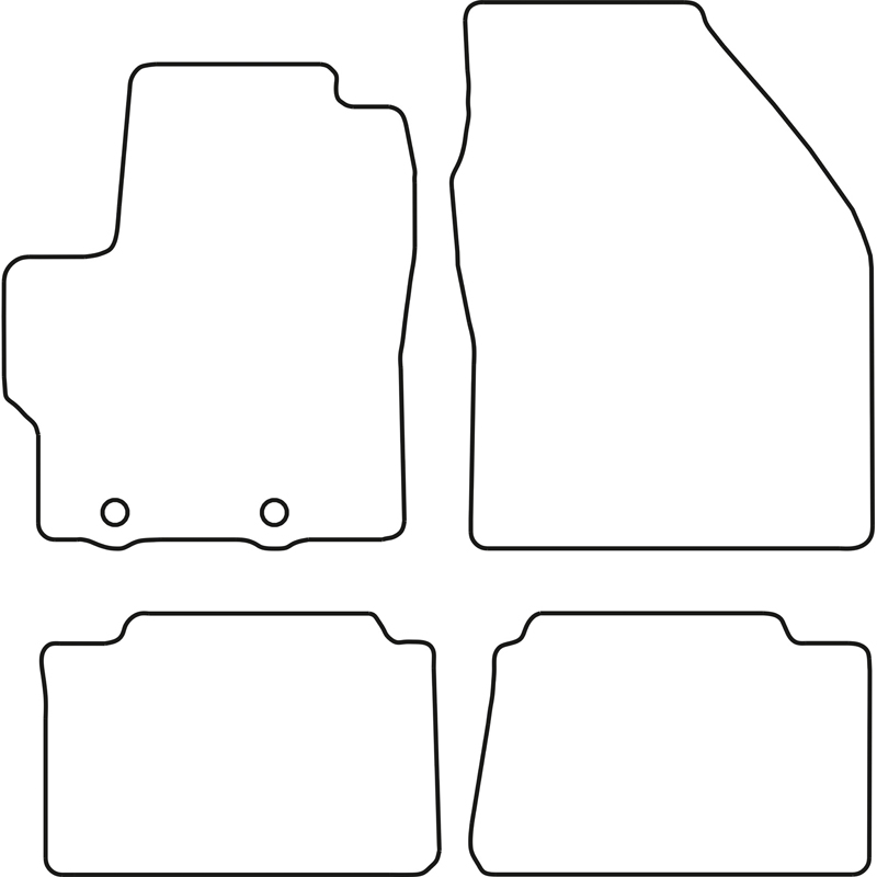 Set velour car mats  Toyota Yaris IV (XP21) 2020- & Yaris Cross (MXP_) 2021- & Mazda 2 (KB) Hybrid 2022-
