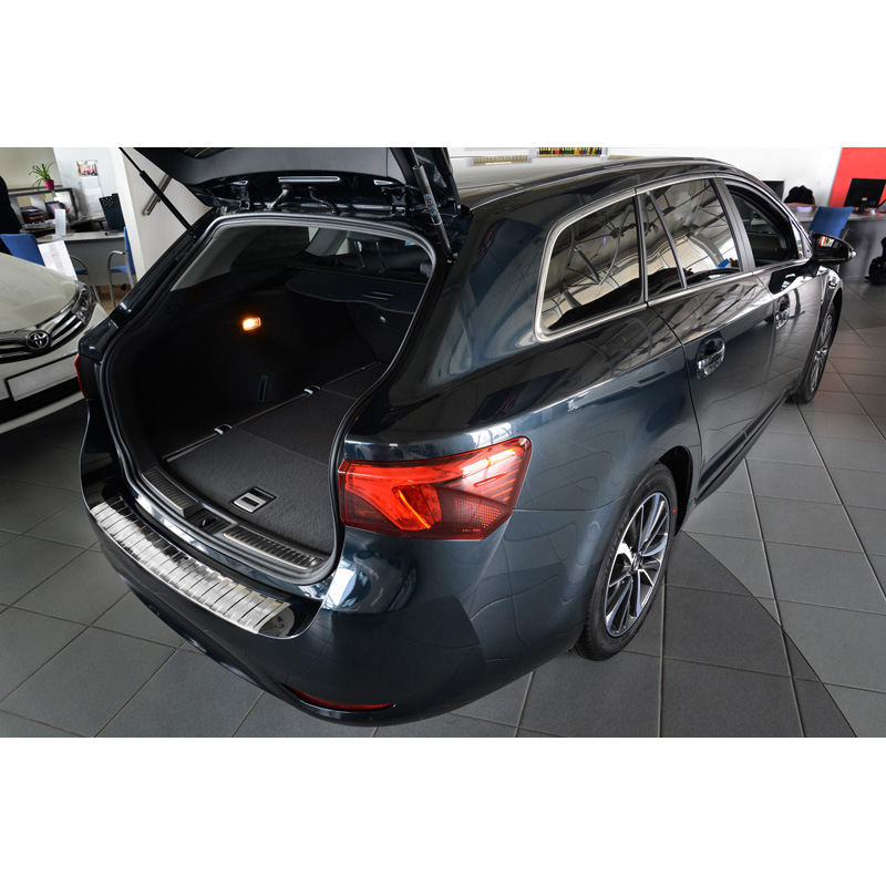 Stainless Steel Rear bumper protector  Toyota Avensis III Wagon Facelift 2015- 'Ribs'