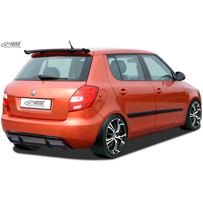 Rear bumper skirt 'Diffusor'  Skoda Fabia II HB (5J) 2007-2014 (ABS glossy black)