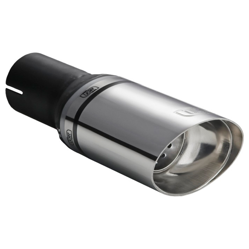 Ulter Sport Exhaust finisher - Oval Race 95x65mm Slanted - Length 120mm - Installation ->50mm - Inox