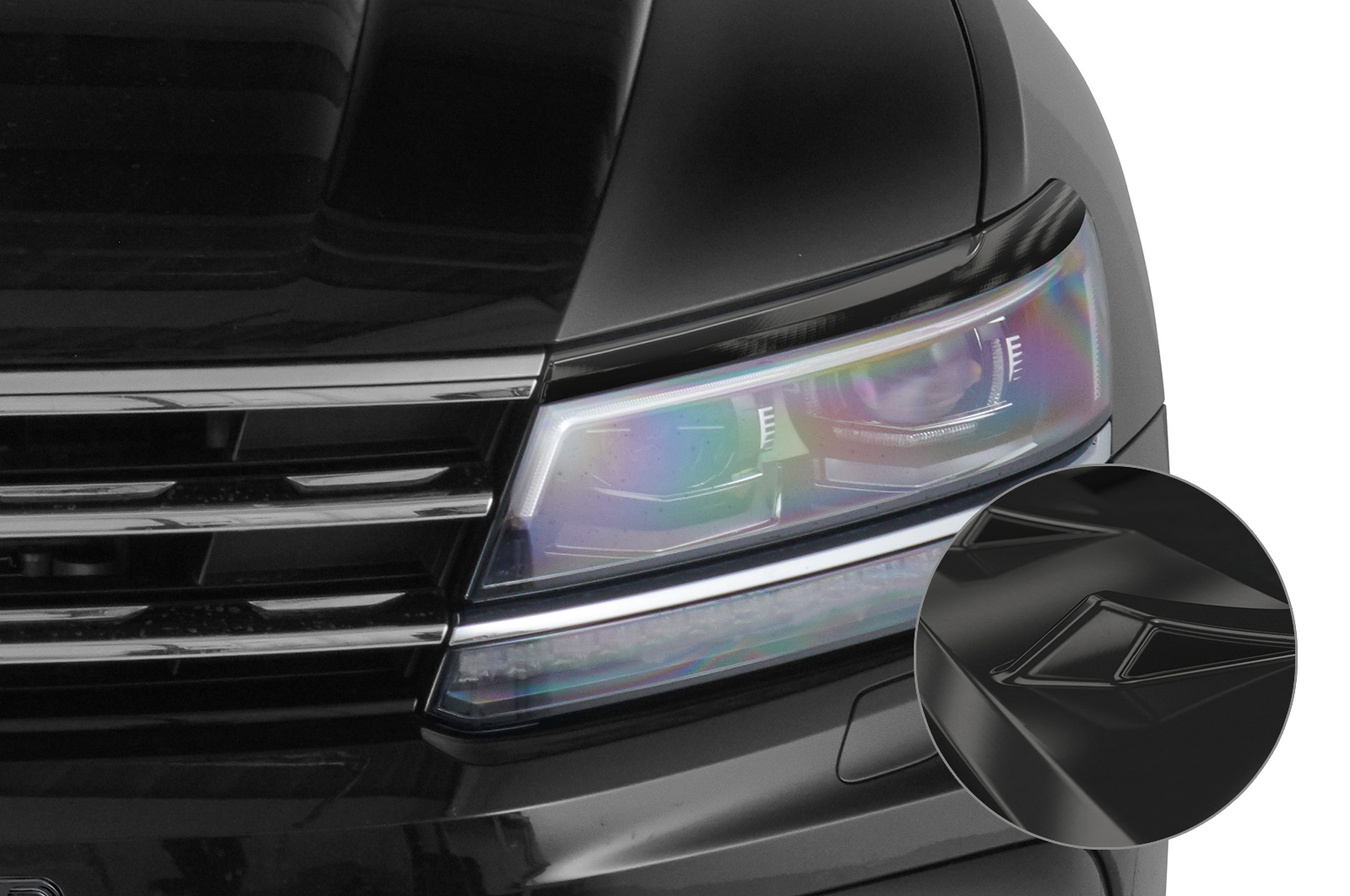 Koplampspoiler VW Tiguan II (Typ AD1) CSR Glans Zwart