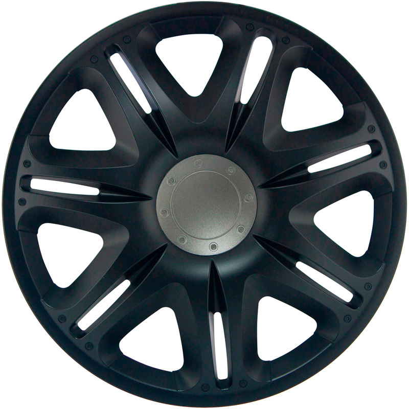 J-Tec 4-Delige Wieldoppenset Nascar 14-inch zwart