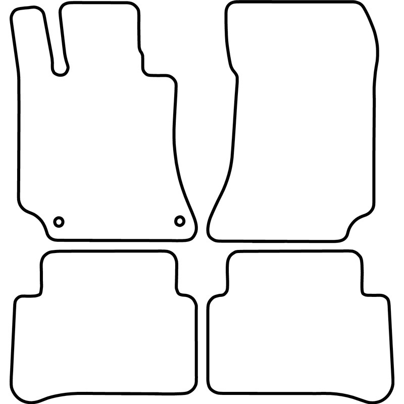 Set velour car mats  Mercedes CLS W218 2010-2018