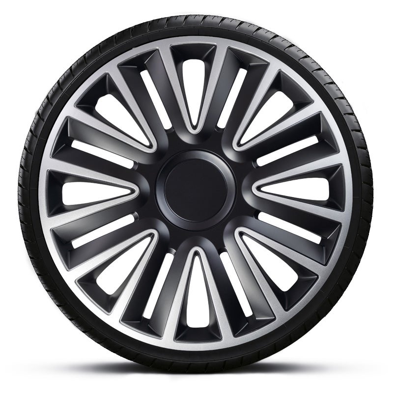 Set of 4 wheel covers Quadro 16-inch silver/black