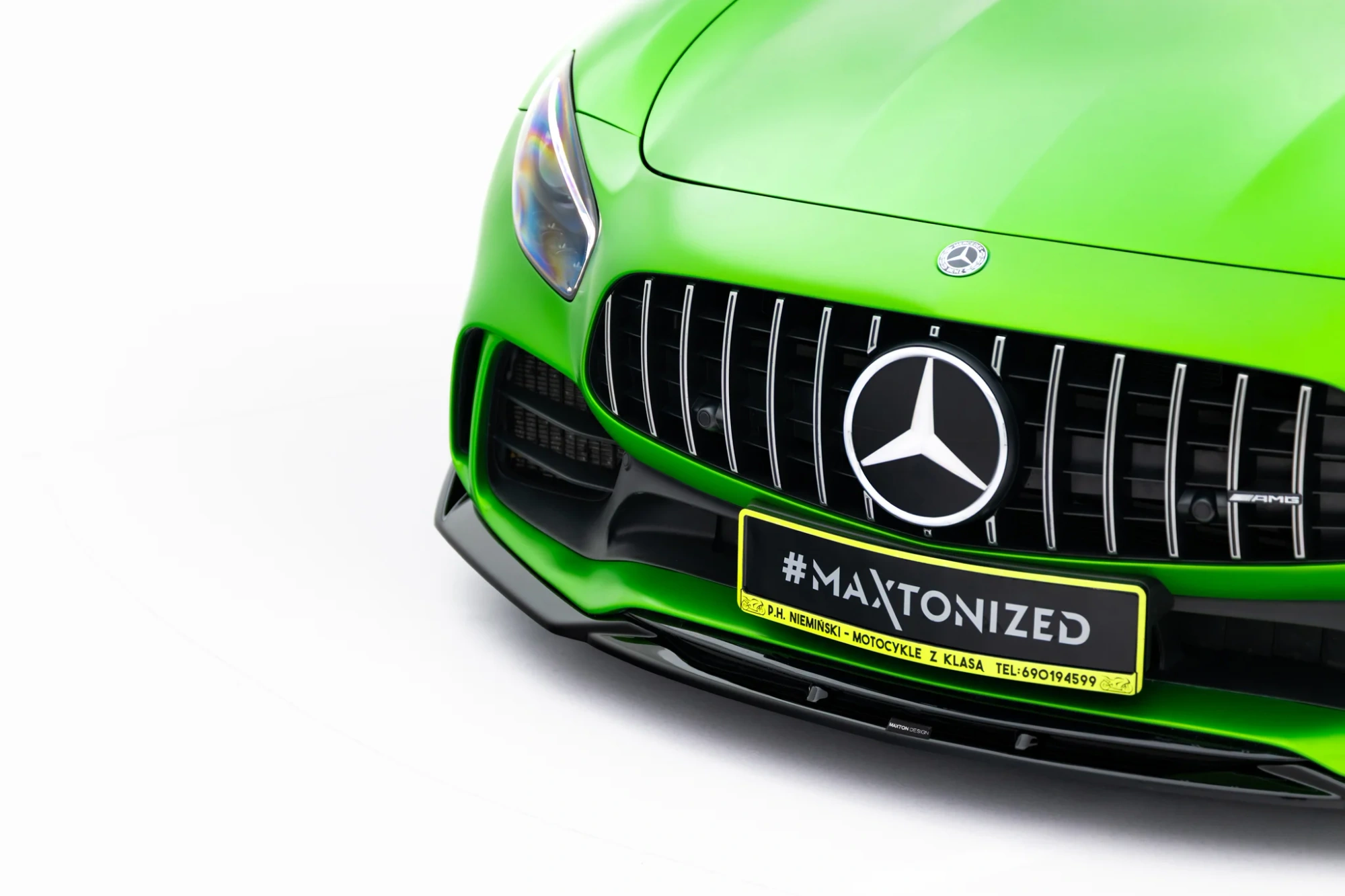 Voorspoiler Mercedes-AMG GT R C190 Facelift Glans Zwart