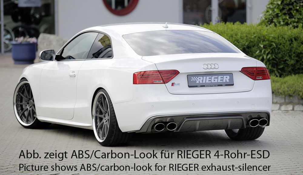 Diffuser Audi S5 & A5 S-Line B8 FL Rieger Glans Zwart