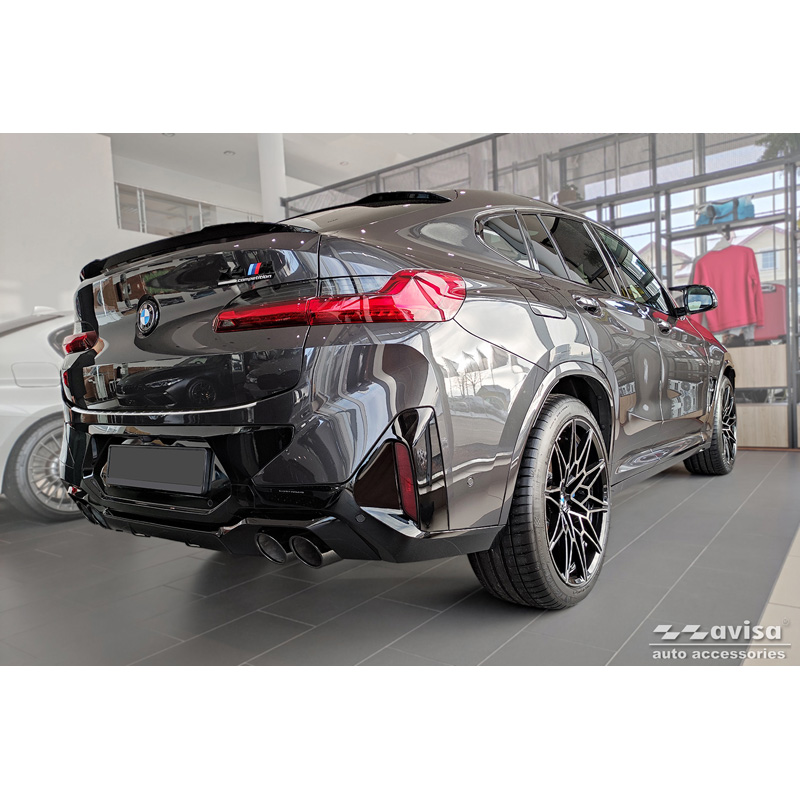 Stainless Steel Rear bumper protector  BMW X4 G02/F98 M Competition Facelift 2021- 'Ribs'
