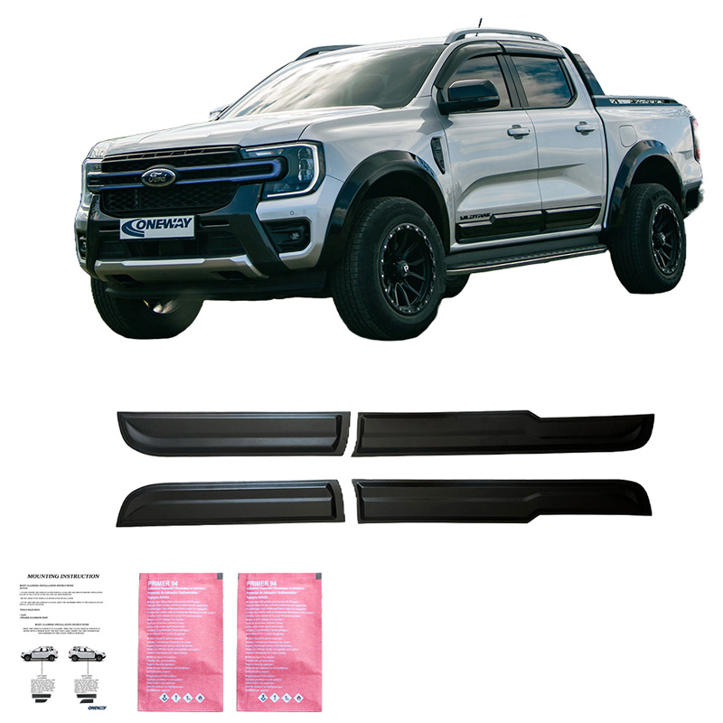 Deurpanelen  Ford Ranger T9 2022- - Matzwart