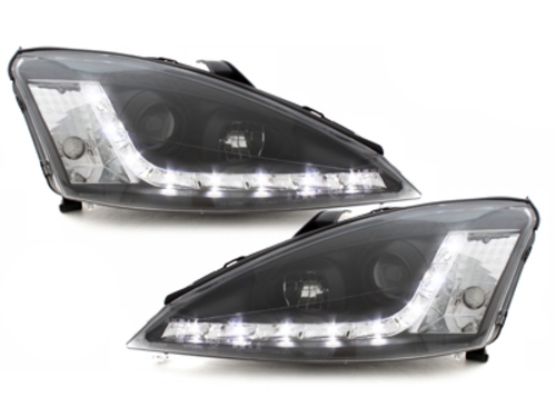 Koplampen Ford Focus 98-01 Devil Eyes DRL look zwart