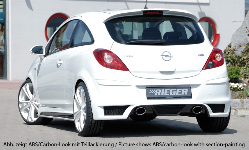 Diffuser Opel Corsa D Rieger uitlaat links + rechts