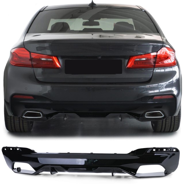 Diffusor BMW G30/G38 M-Pakket Performance Look Glans Zwart