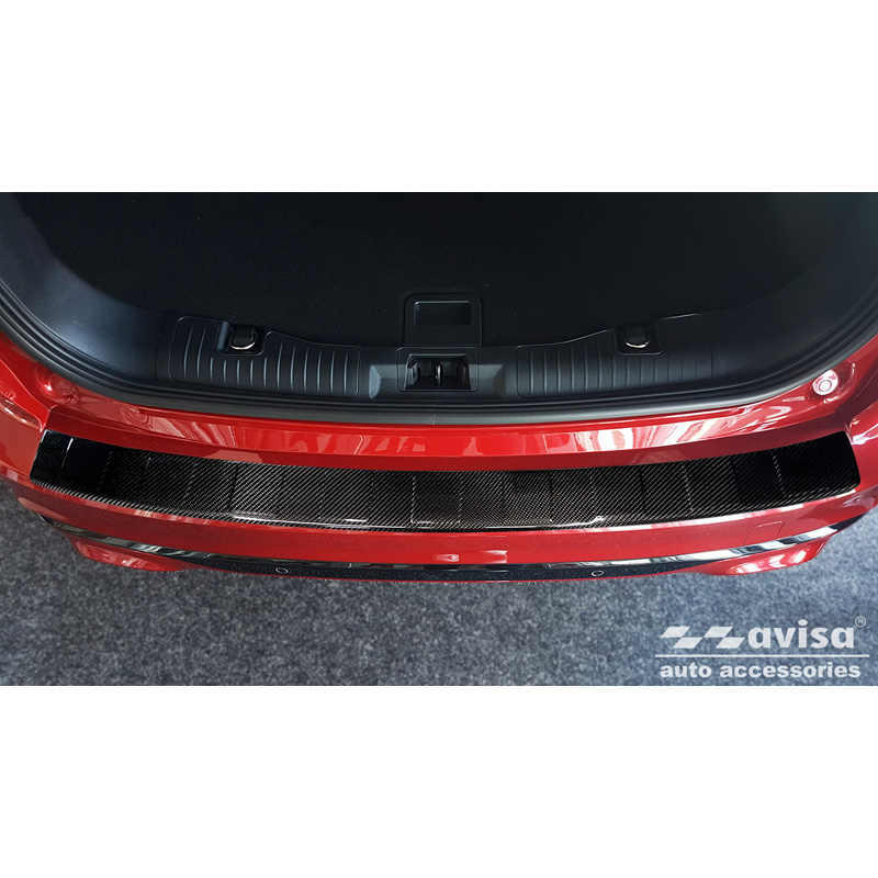 Echt 3D Carbon Achterbumperprotector  Ford Kuga III ST-Line/Vignale/Hybrid 2019-2024 & FL 2024- 'Ribs'