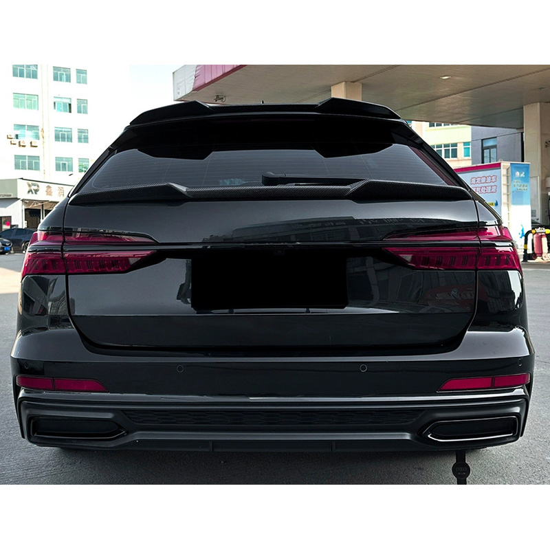 Lower mid  rear spoiler  Audi A6 (C8) Avant 2018-2024 (ABS Glossy Black)