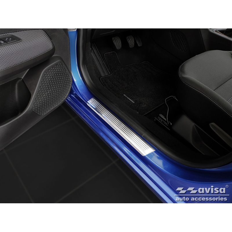Inox door sill protectors  Dacia Sandero III 2020- incl. Stepway 'Lines' - 4-pieces