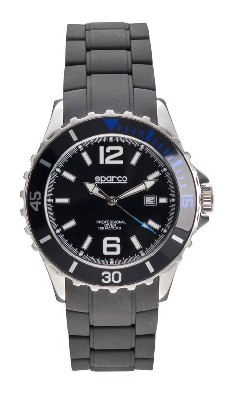 Sparco Mannen Horloge Zwart