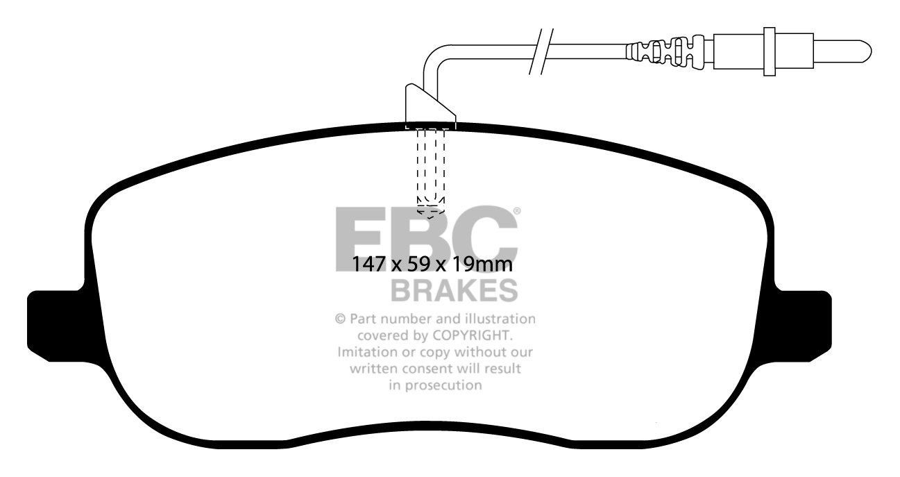 EBC Brakes PEUGEOT 807 2.0 2003-.. Remblokken voorzijde greenstu