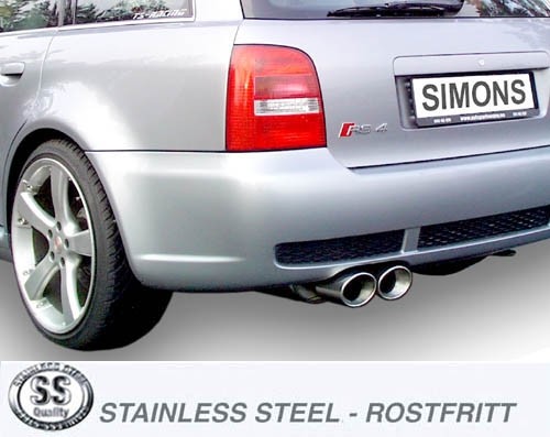 Simons Uitlaatsysteem af kat. Audi A4 Quattro B5 2000-2002