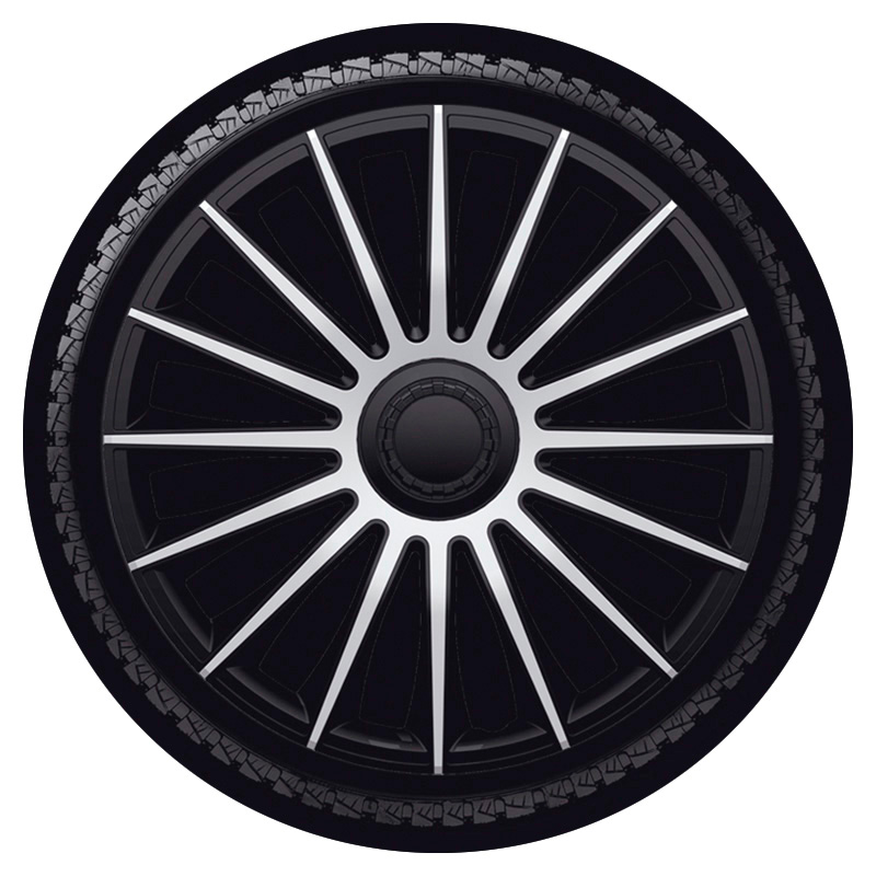 4-Delige J-Tec Wieldoppenset Austin 16-inch zilver/zwart
