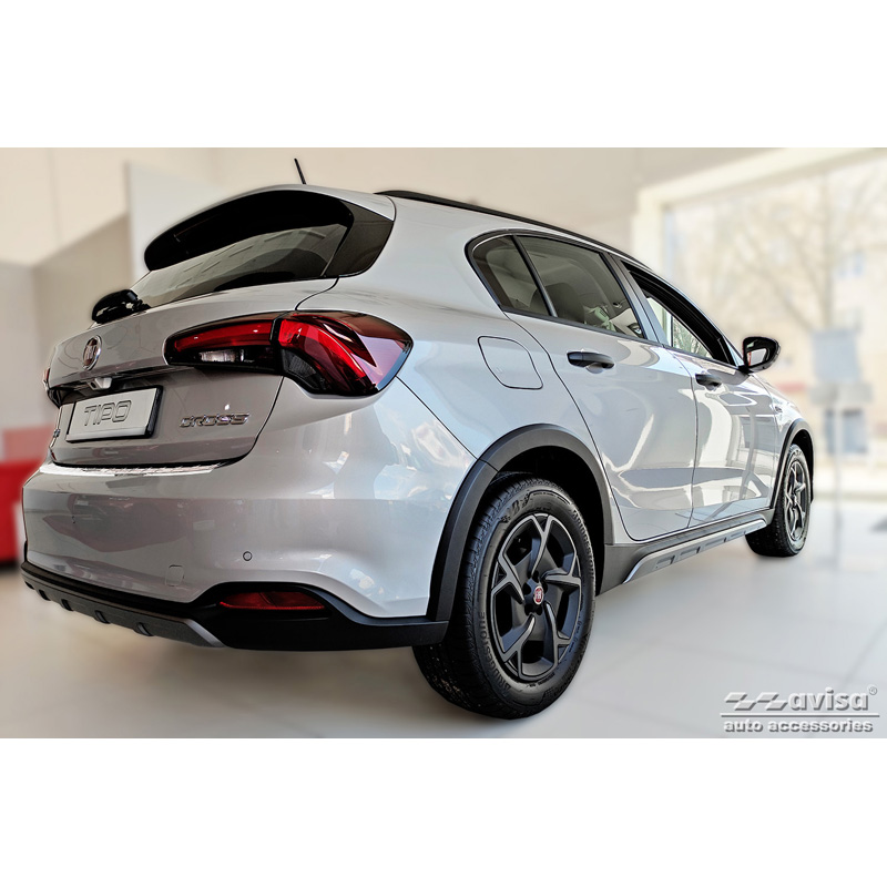Stainless Steel Rear bumper protector  Fiat Tipo Cross 2020- 'Ribs'