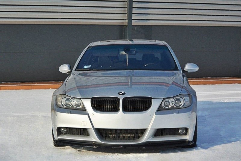 Voorspoiler V.1 BMW 3 E90 MPACK Glanzend Zwart