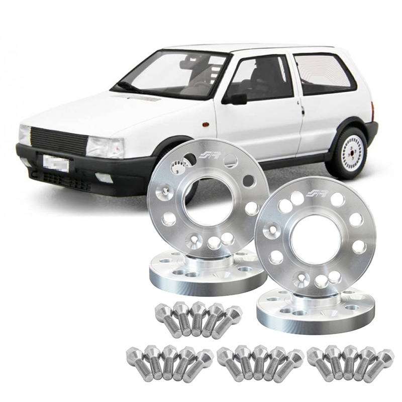 Simoni Racing Aluminium-Spurverbreiterungssatz - 2x16mm(VA) - 2x20mm(HA) (Mittenzentrierung 58,1mm) mit Radschrauben - passend für Fiat Diverse