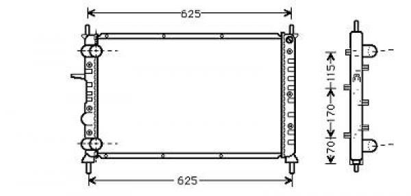 Radiator MULTIPLA 98-04 556x394 1.9 JTD -AC