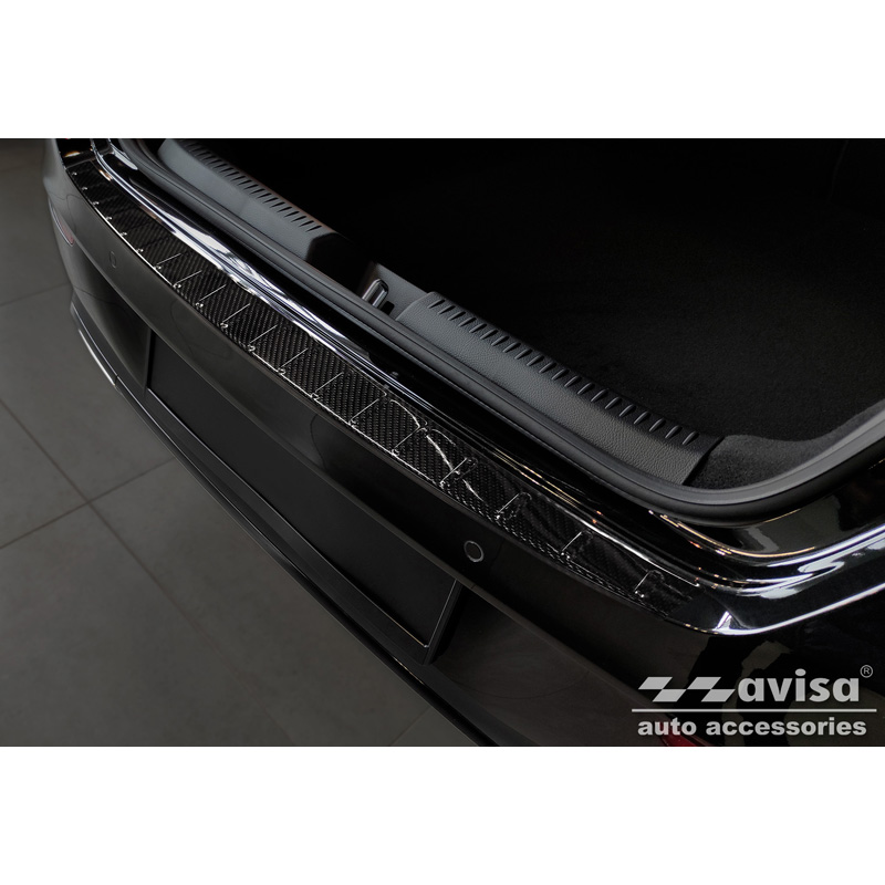 Echt 3D Carbon Achterbumperprotector  Mercedes CLA II (X118) Shooting Brake 2019- 'Ribs'