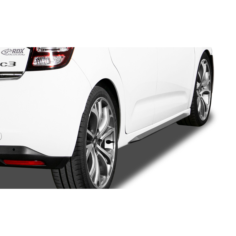 Side skirts 'Slim'  Citroën C3 2009-2016 (ABS glossy black)