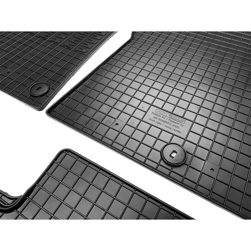 Rubber car mats set  Kia Sorento IV (MQ4) 2020- excl. Hybrid (4-pieces + fixing system)