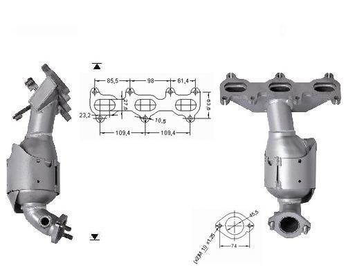 Hyundai SONICA 2.5i V6 24V 2493 cc 118 Kw / 160 cv 6AV Magnaflow