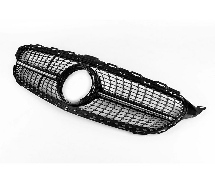 Grill Mercedes W205 19-.. Diamond Zwart/Chroom