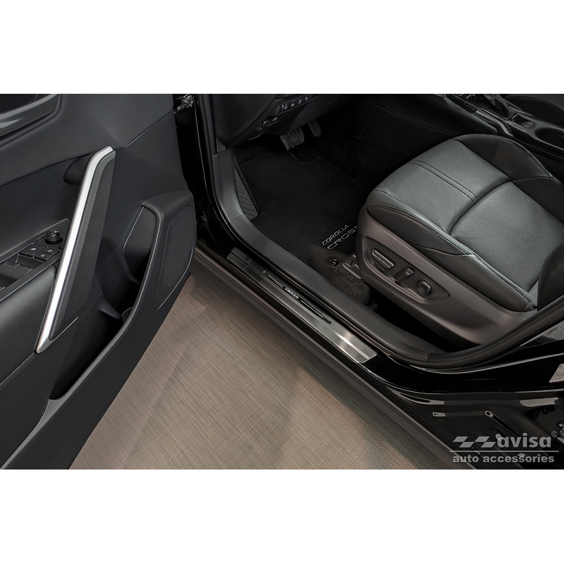 Inox door sill protectors  Toyota Corolla Cross 2020- 'Cross' 4-pieces