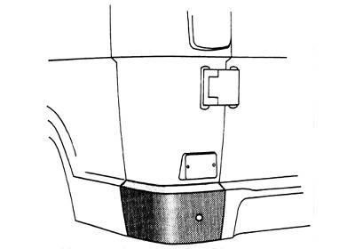 hoekdeel, achter, rechts Mercedes W601/W602, 207D, 1977 -