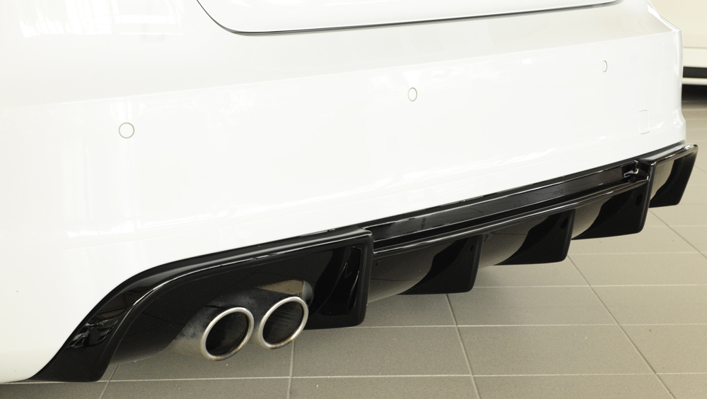 Diffuser Audi A3 S-line Sportback / Hatchback 8V 12-16 Rieger Glans Zwart