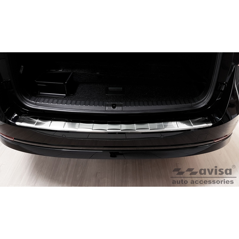 Stainless Steel Rear bumper protector  Skoda Octavia IV Kombi 2020-2024 & FL 2024- (incl. RS, excl. Scout) 'Ribs'