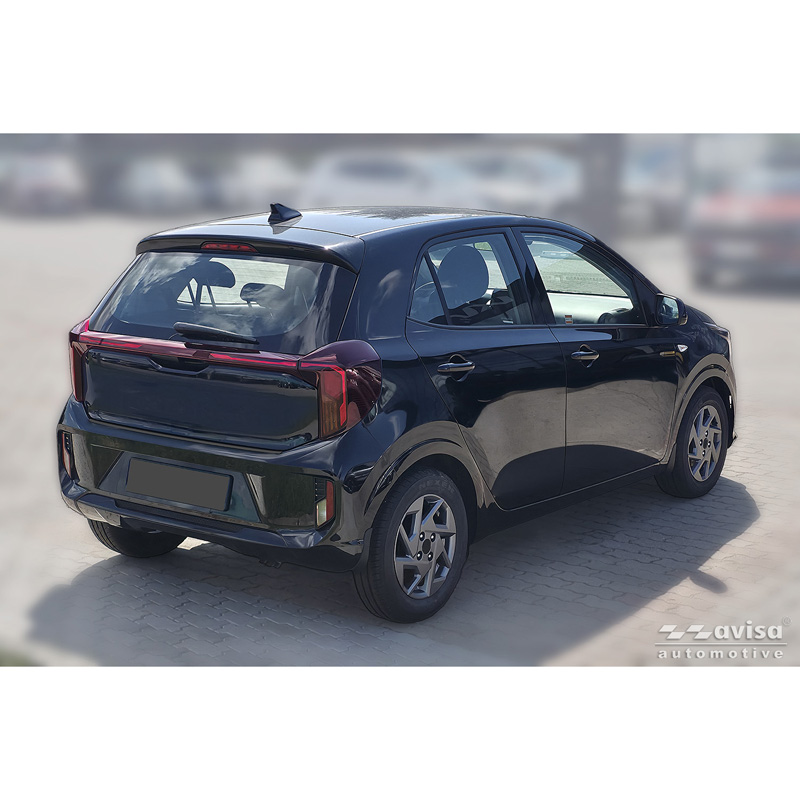 Avisa RVS Achterbumperprotector  Kia Picanto III Facelift 2024- - Matzwart