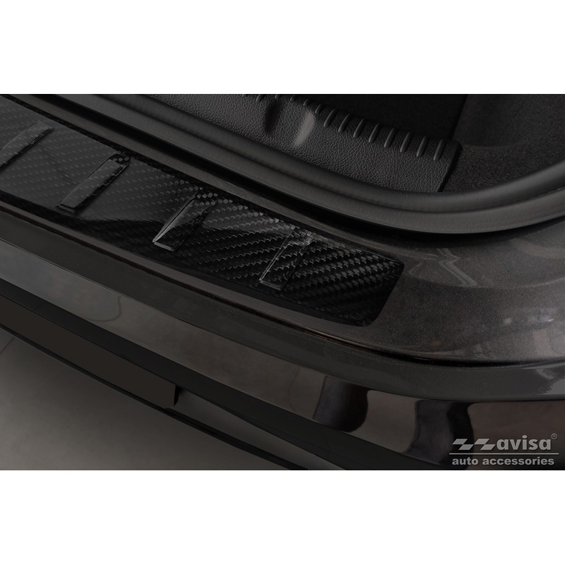 Echt 3D Carbon Achterbumperprotector  Mercedes EQE (V295) 2022- 'Ribs'
