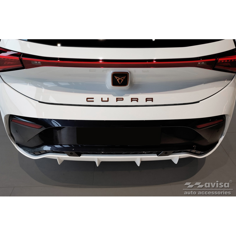 Echt 3D Carbon Achterbumperprotector  Cupra Born 2021- 'Ribs'