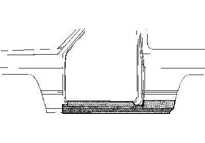 dorpel, rechts, 1981-1994 Nissan Patrol,-1998