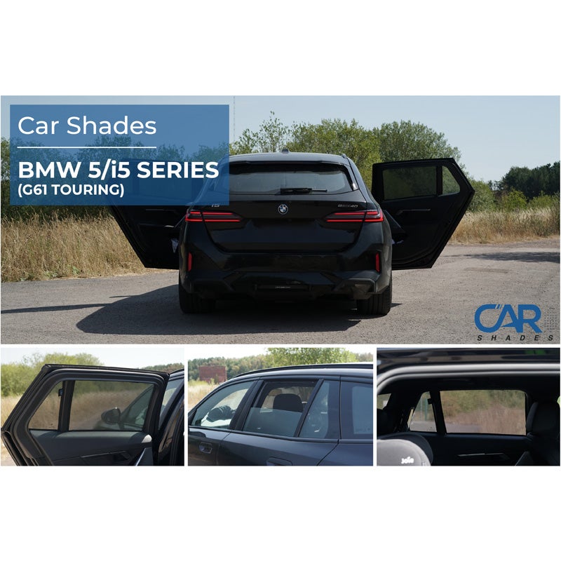 Set de Car Shades (portes arrières) sur mesure pour BMW Série 5 G61 Touring 2024- incl. i5 (4-pièces)