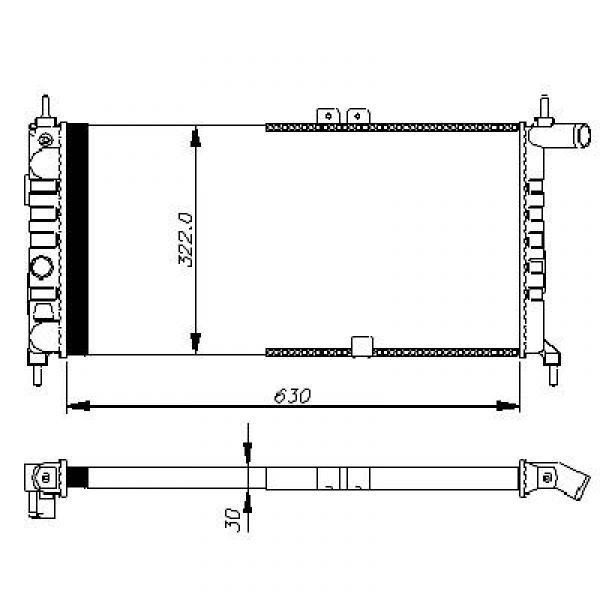 Radiator KADETT E 84-91 630x322 1.6 /1.8