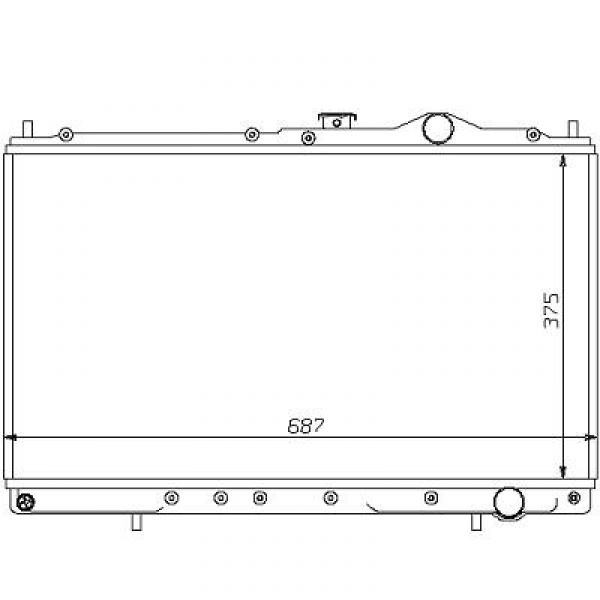 Radiator GALANT E30 93-96 375x668 1.8I/2.0I+V6+16V +AC