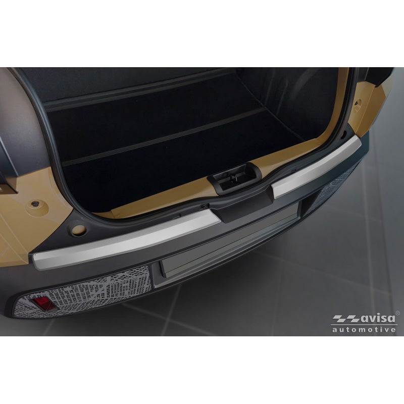 Avisa Stainless Steel Rear Bumper Protector  Dacia Spring Facelift 2024- - Soft Silver - 2-pieces