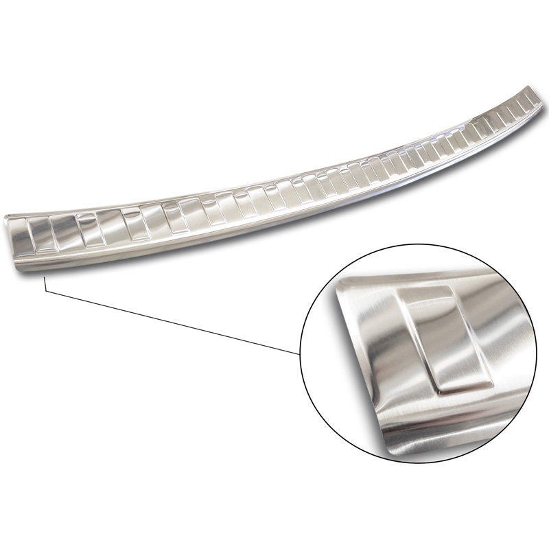 Stainless Steel Rear bumper protector  Mitsubishi Outlander II 2006-2012 / Peugeot 4007 2007-2012 / Citroën C-Crosser 2007-2012 'Ribs'