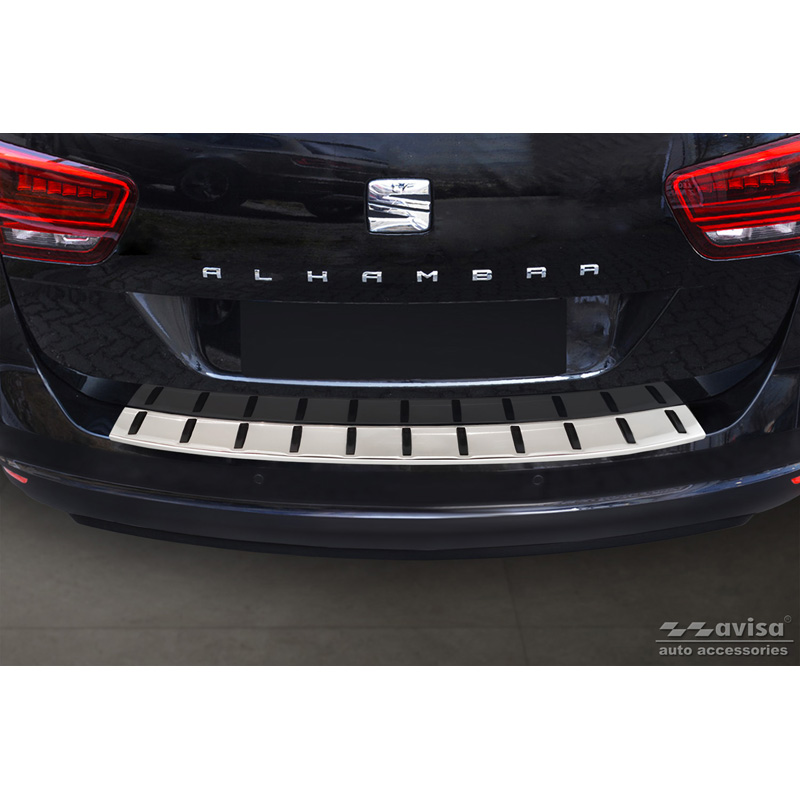 Stainless Steel Rear bumper protector  Volkswagen Sharan II & Seat Alhambra II 2010- 'STRONG EDITION'