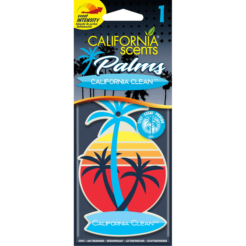 California Scents Palm Tree Air freshener - California Clean - 1 piece