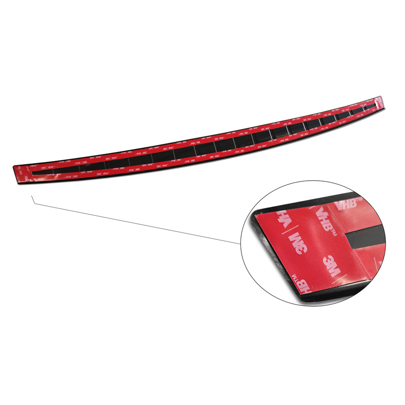 Black Stainless Steel Rear bumper protector  Mercedes CLA II (X118) Shooting Brake 2019- 'Ribs'