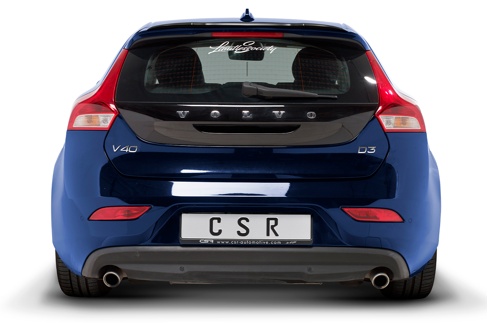 Spoiler Volvo V40 CSR glans Zwart
